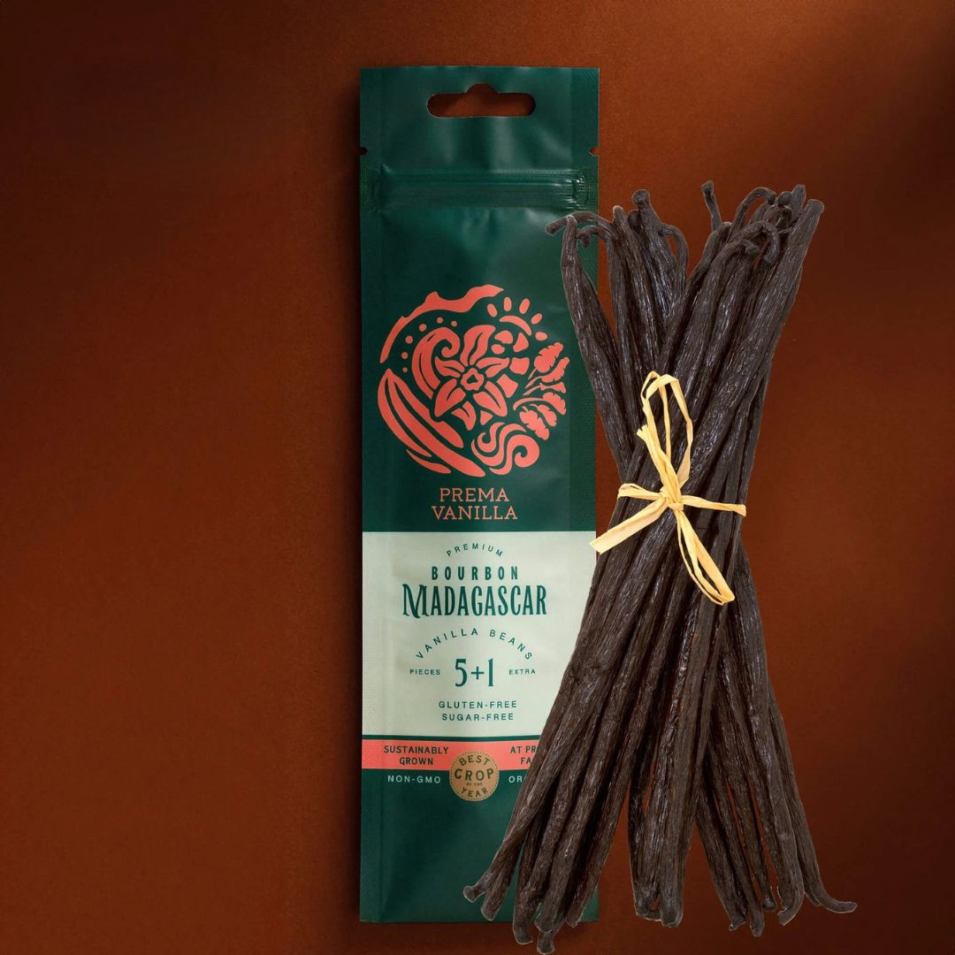 Madagascar Vanilla Beans, Grade A Bourbon Pods For Making Vanilla Extract, Good For Cooking And Baking, Rich and Intense Aroma (5.5-7.1 in)
