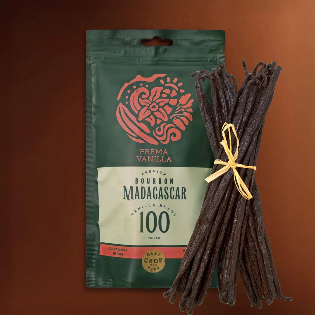 Madagascar Vanilla Beans, Grade A Bourbon Pods For Making Vanilla Extract, Good For Cooking And Baking, Rich and Intense Aroma (5.5-7.1 in)